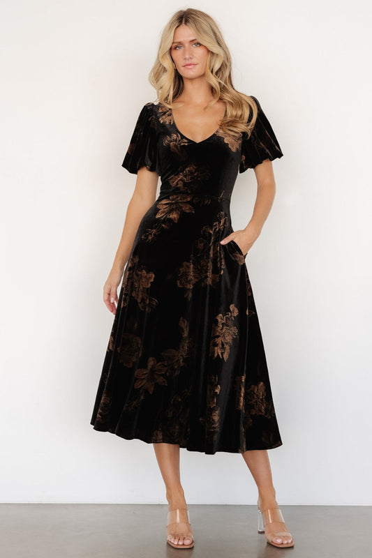 Baltic Born - Janna Velvet Midi Dress