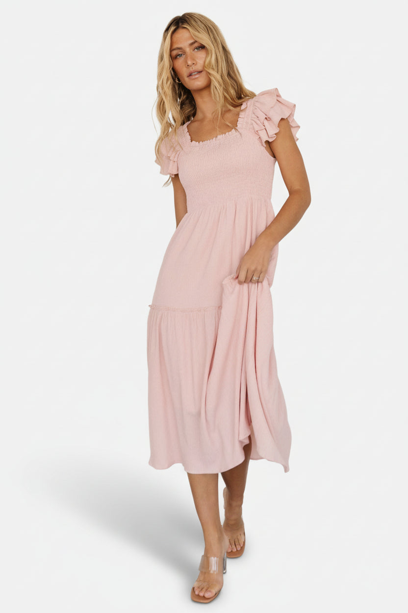 Baltic Born - Jacie Smocked Midi Dress
