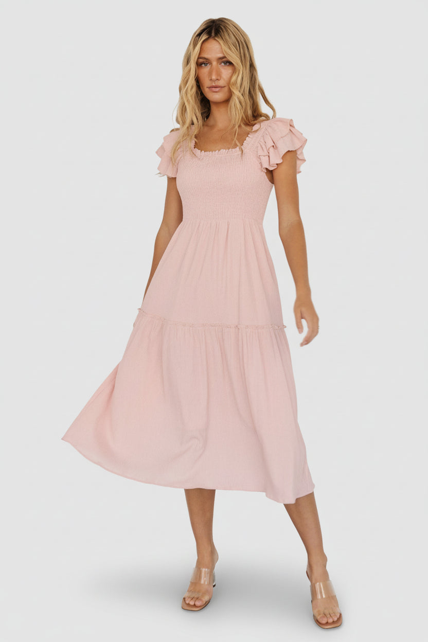 Baltic Born - Jacie Smocked Midi Dress