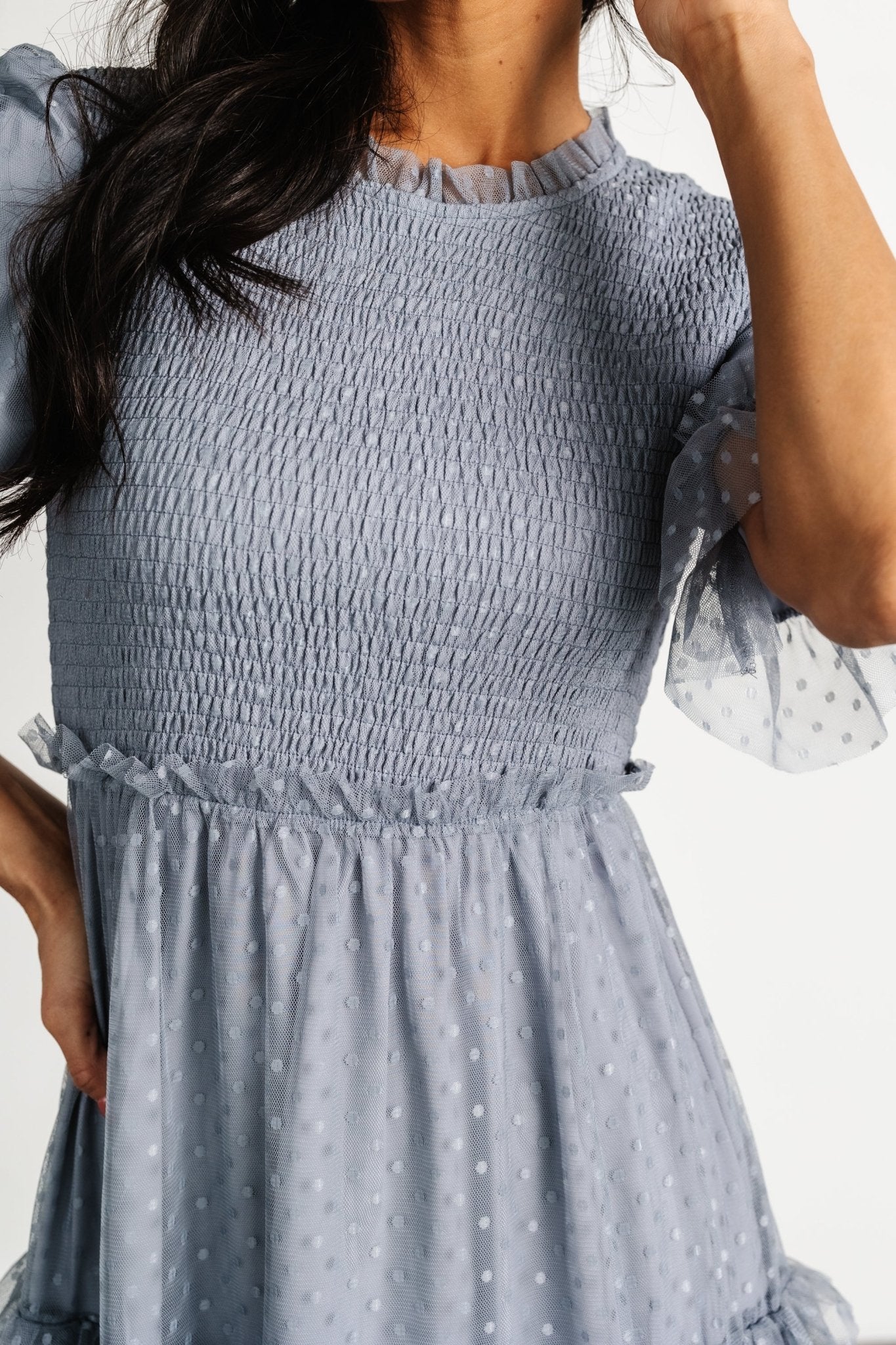 Baltic Born - Lysandra Smocked Dot Dress