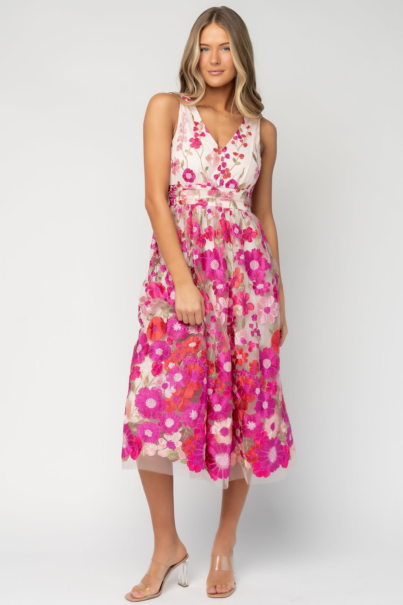 Baltic Born - Lila Embroidered Midi Dress