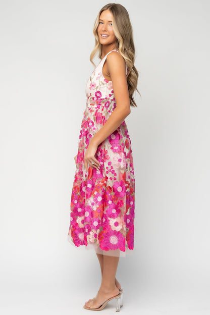 Baltic Born - Lila Embroidered Midi Dress