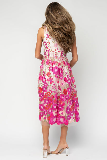 Baltic Born - Lila Embroidered Midi Dress