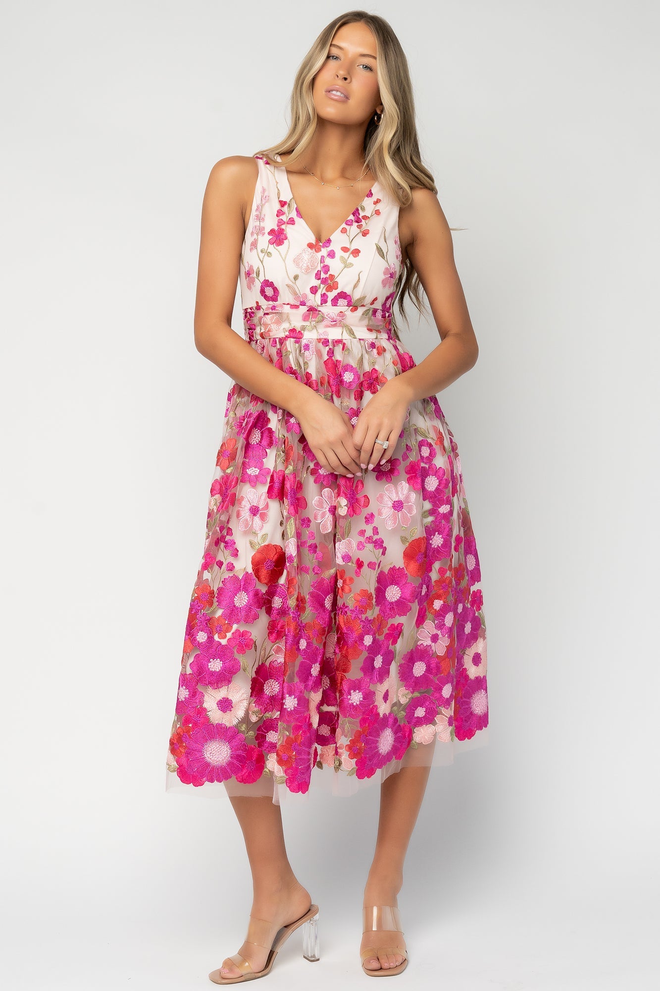 Baltic Born - Lila Embroidered Midi Dress