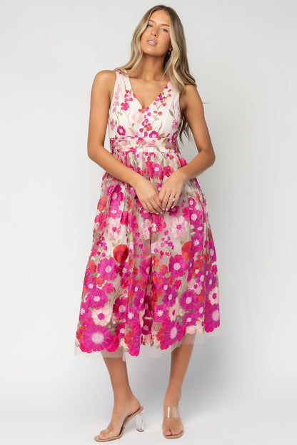 Baltic Born - Lila Embroidered Midi Dress