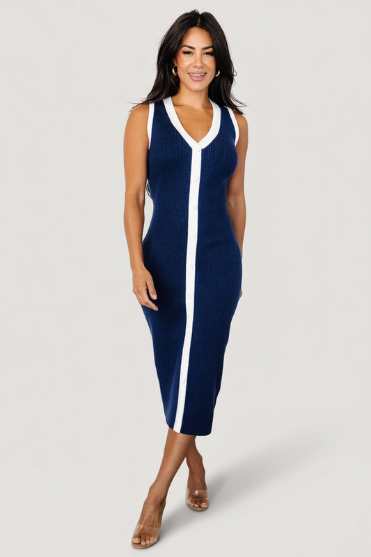 Baltic Born - Coley Ribbed Button Dress