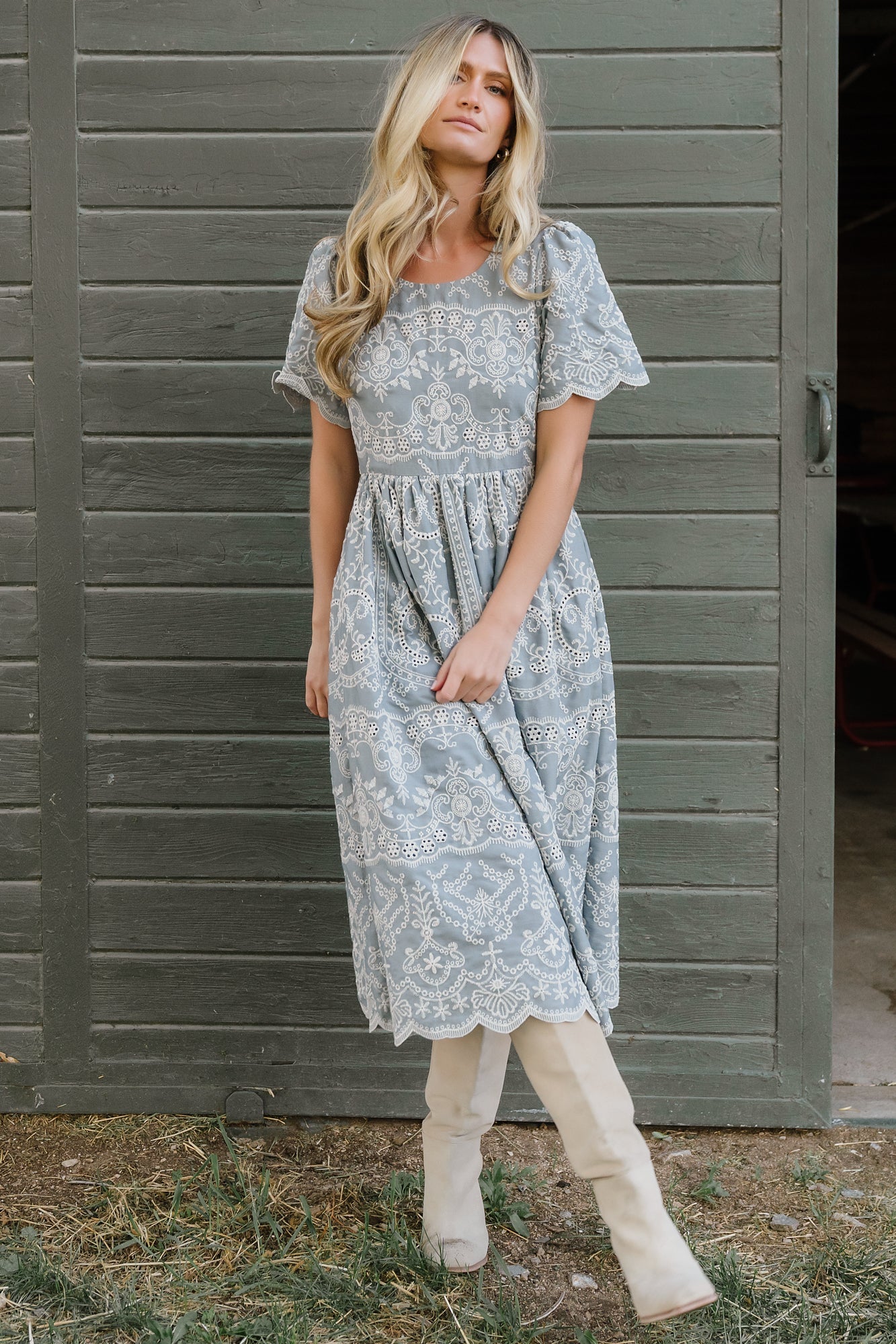 Baltic Born - Margot Eyelet Midi Dress