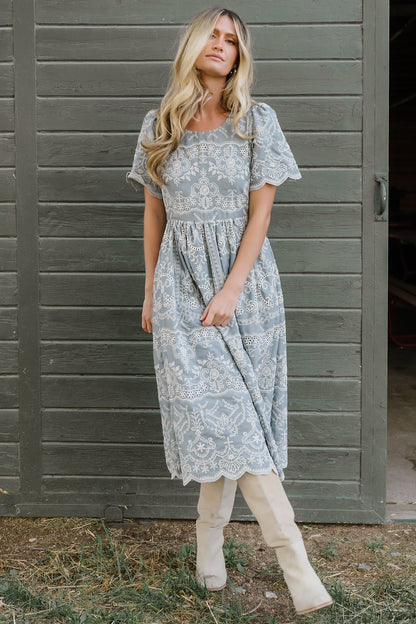 Baltic Born - Margot Eyelet Midi Dress