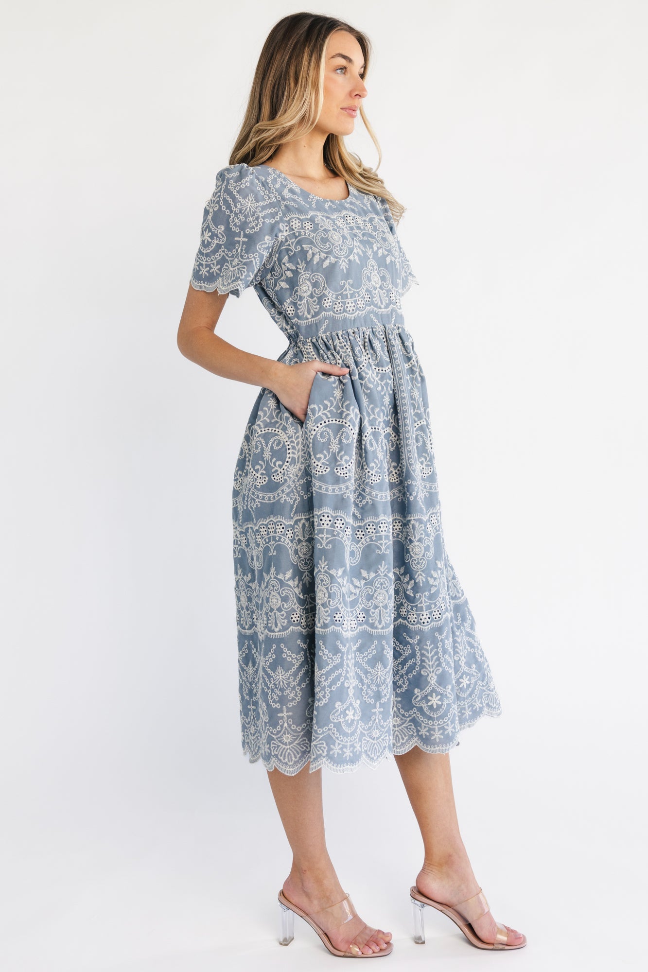 Baltic Born - Margot Eyelet Midi Dress