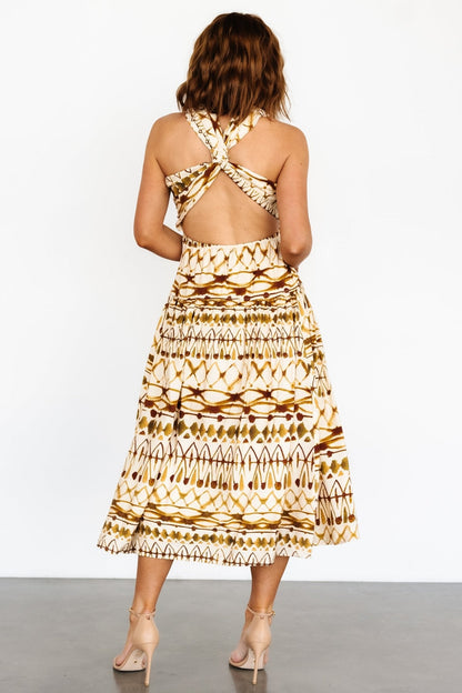 Baltic Born - Seraphina Open Back Midi Dress