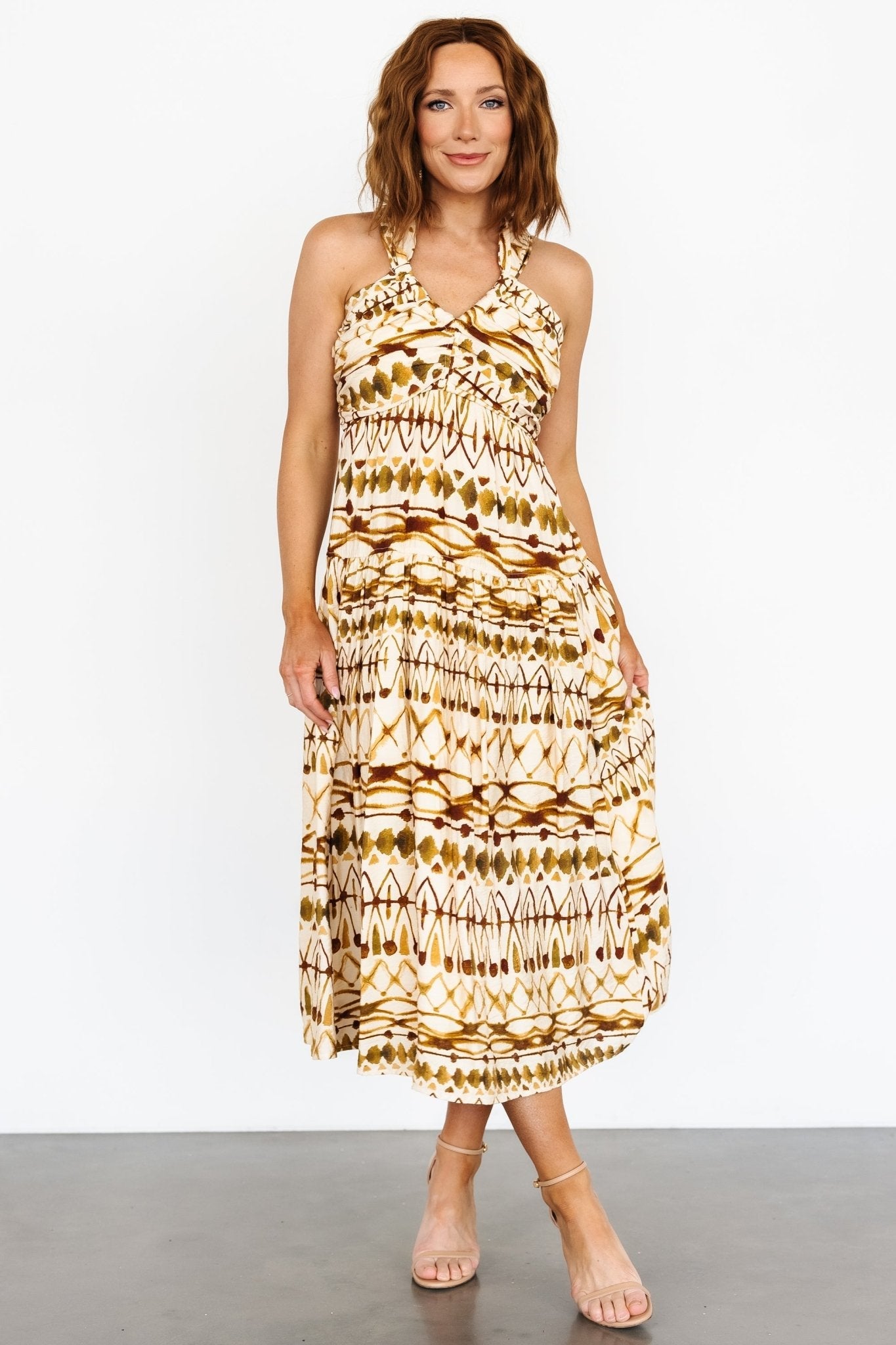 Baltic Born - Seraphina Open Back Midi Dress