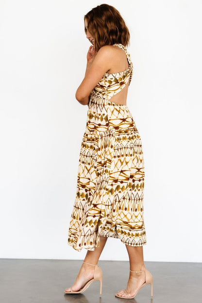 Baltic Born - Seraphina Open Back Midi Dress