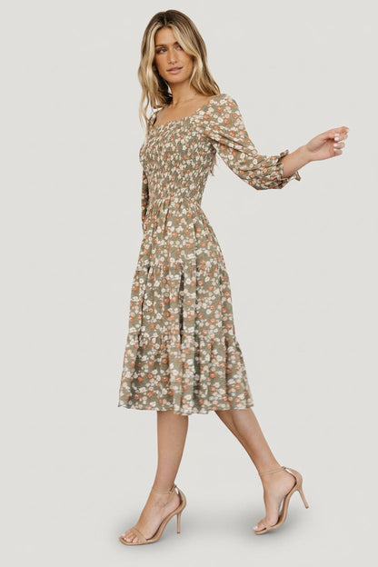 Baltic Born - Marta Smocked Midi Dress