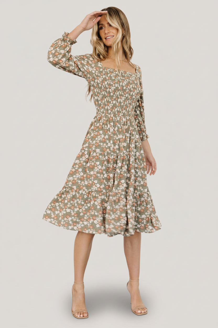 Baltic Born - Marta Smocked Midi Dress