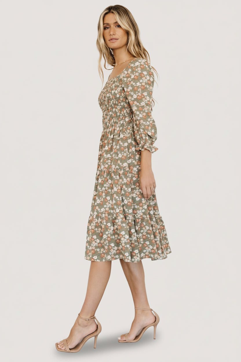 Baltic Born - Marta Smocked Midi Dress