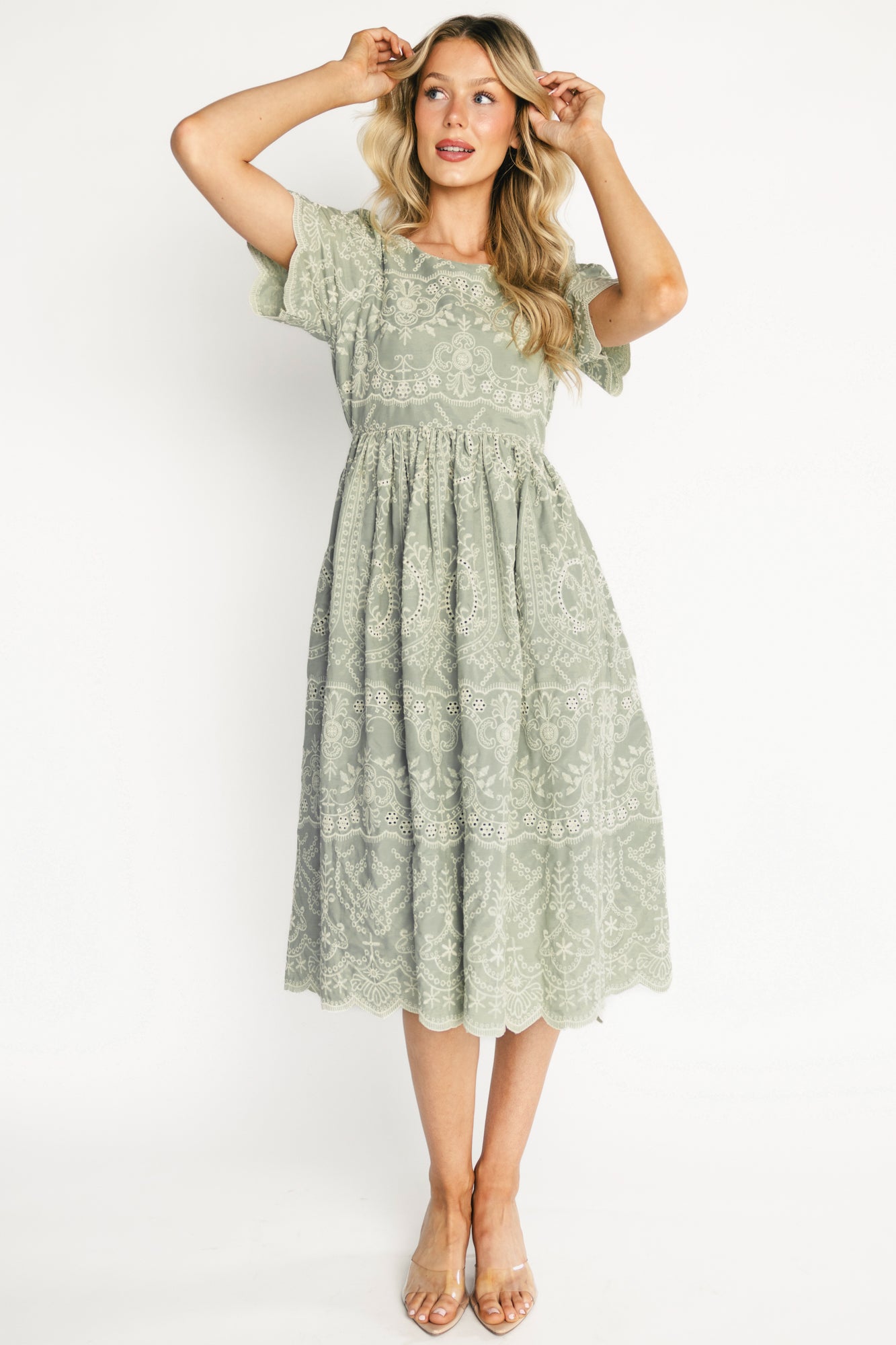 Baltic Born - Margot Eyelet Midi Dress