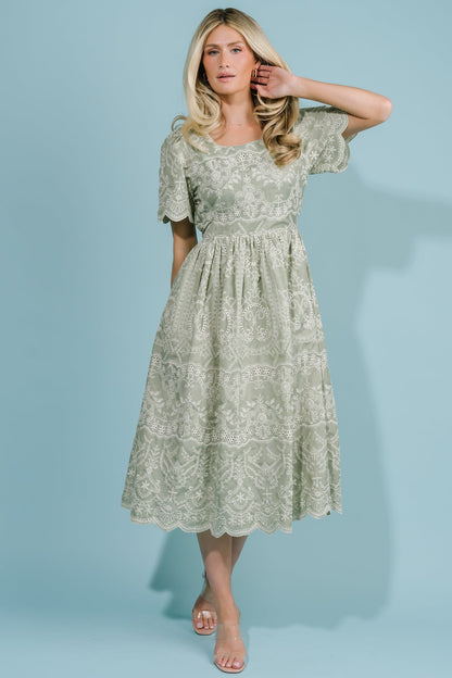 Baltic Born - Margot Eyelet Midi Dress