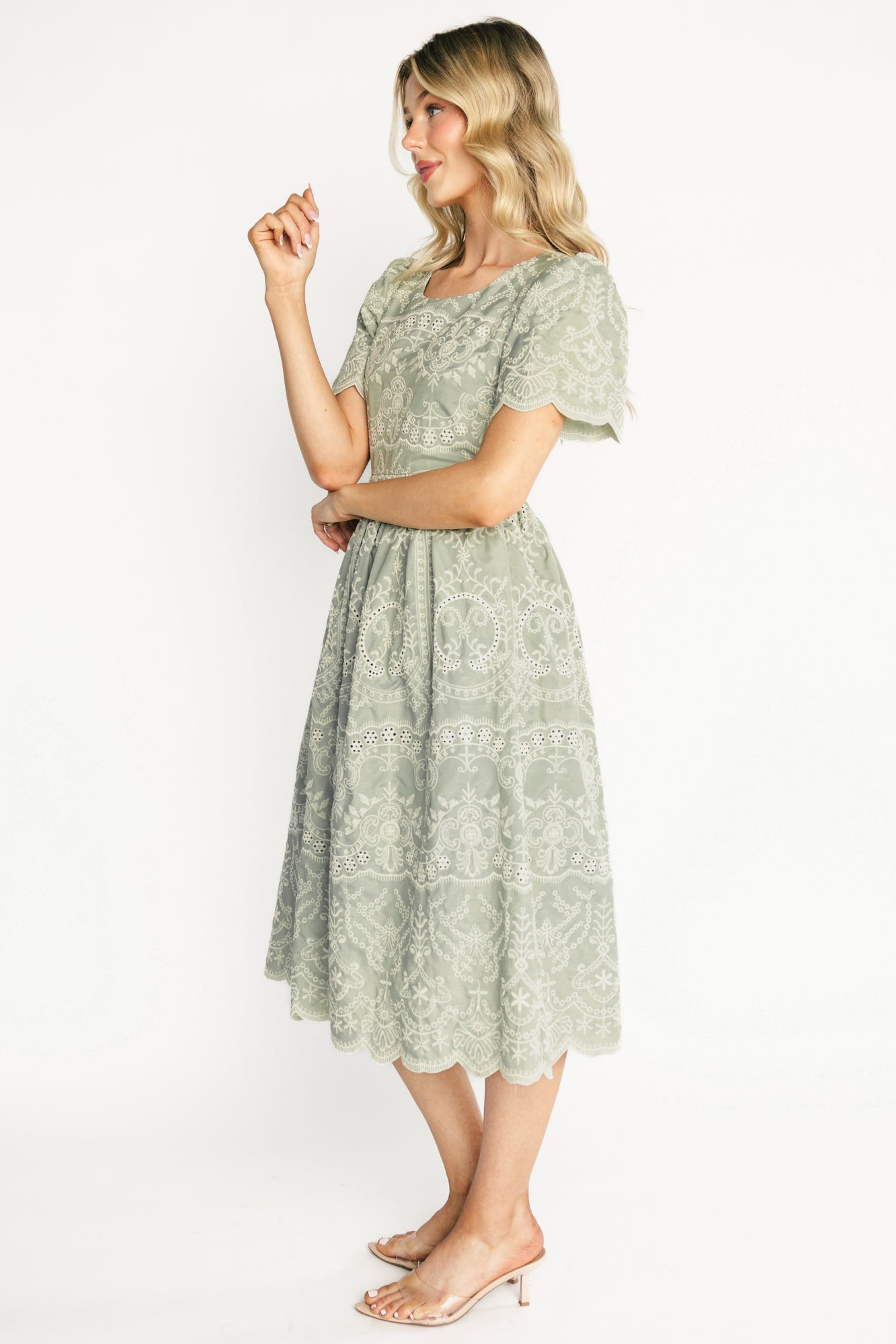 Baltic Born - Margot Eyelet Midi Dress