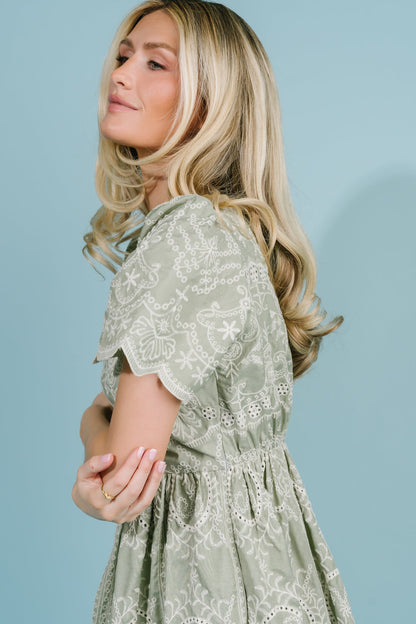 Baltic Born - Margot Eyelet Midi Dress