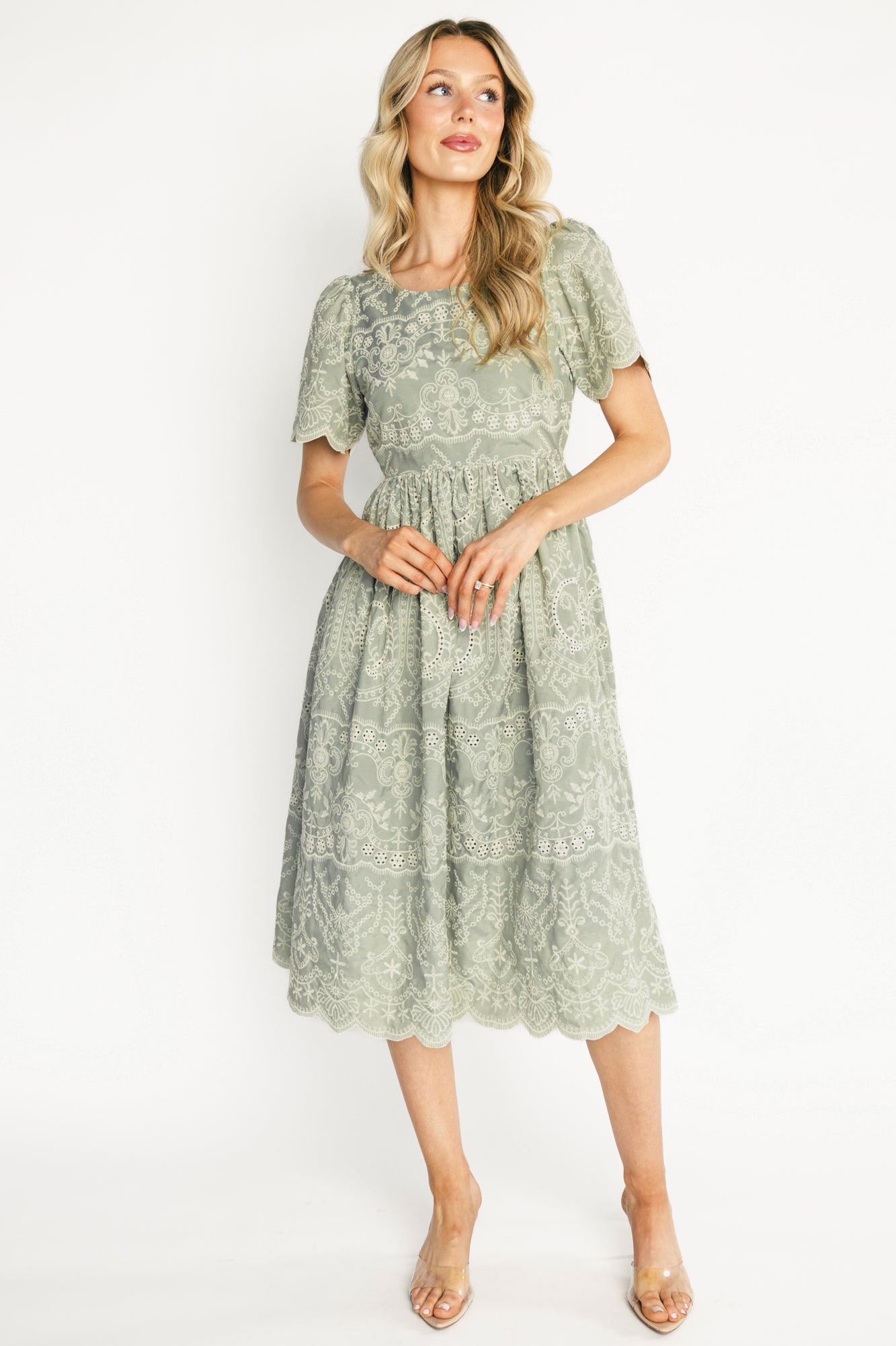 Baltic Born - Margot Eyelet Midi Dress