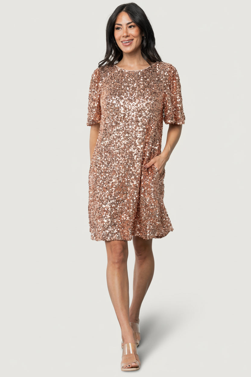 Baltic Born - Asta Sequin Shift Dress