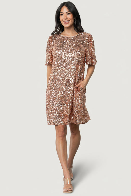 Baltic Born - Asta Sequin Shift Dress