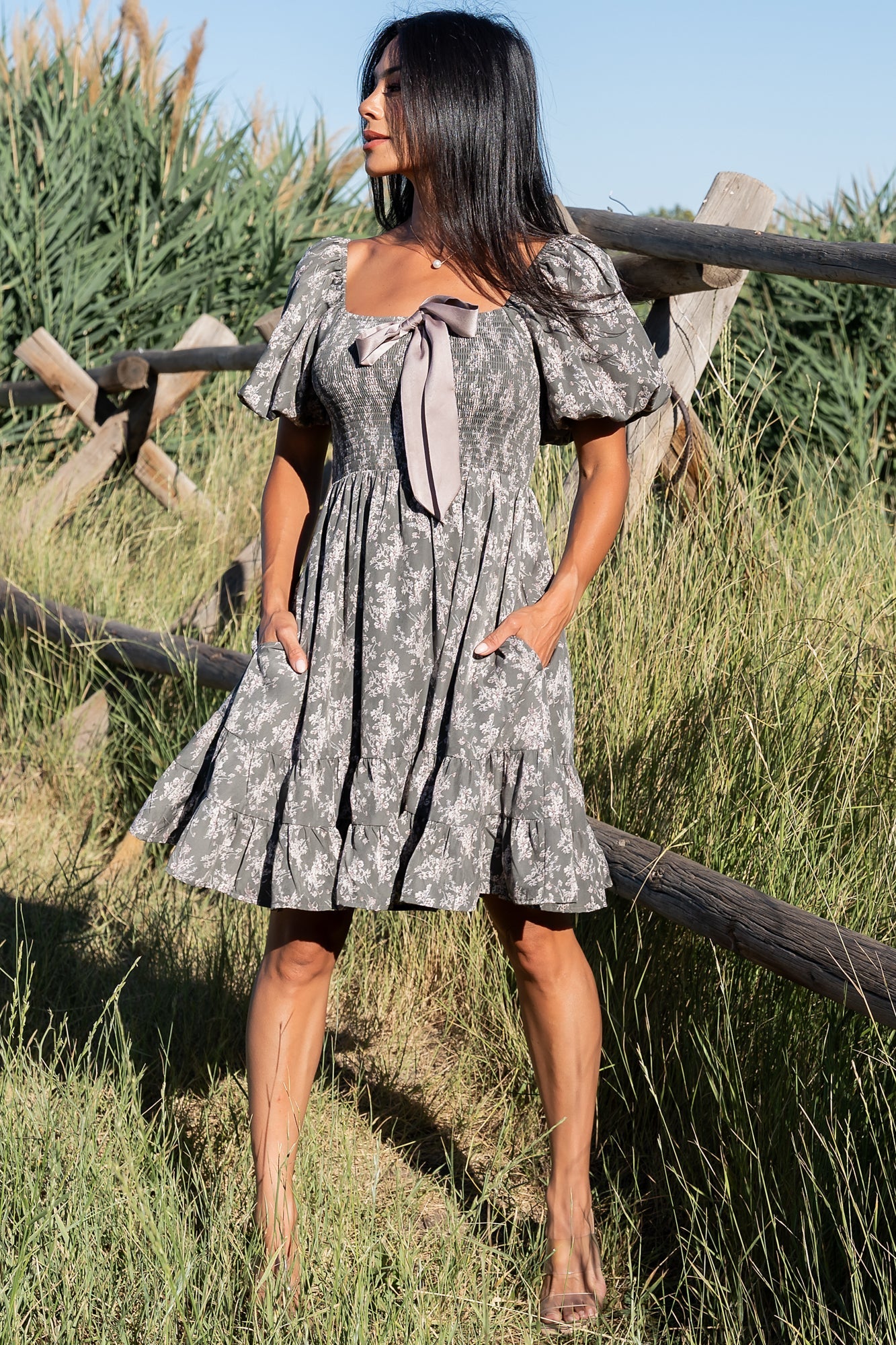 Baltic Born - Anastasia Bow Short Dress