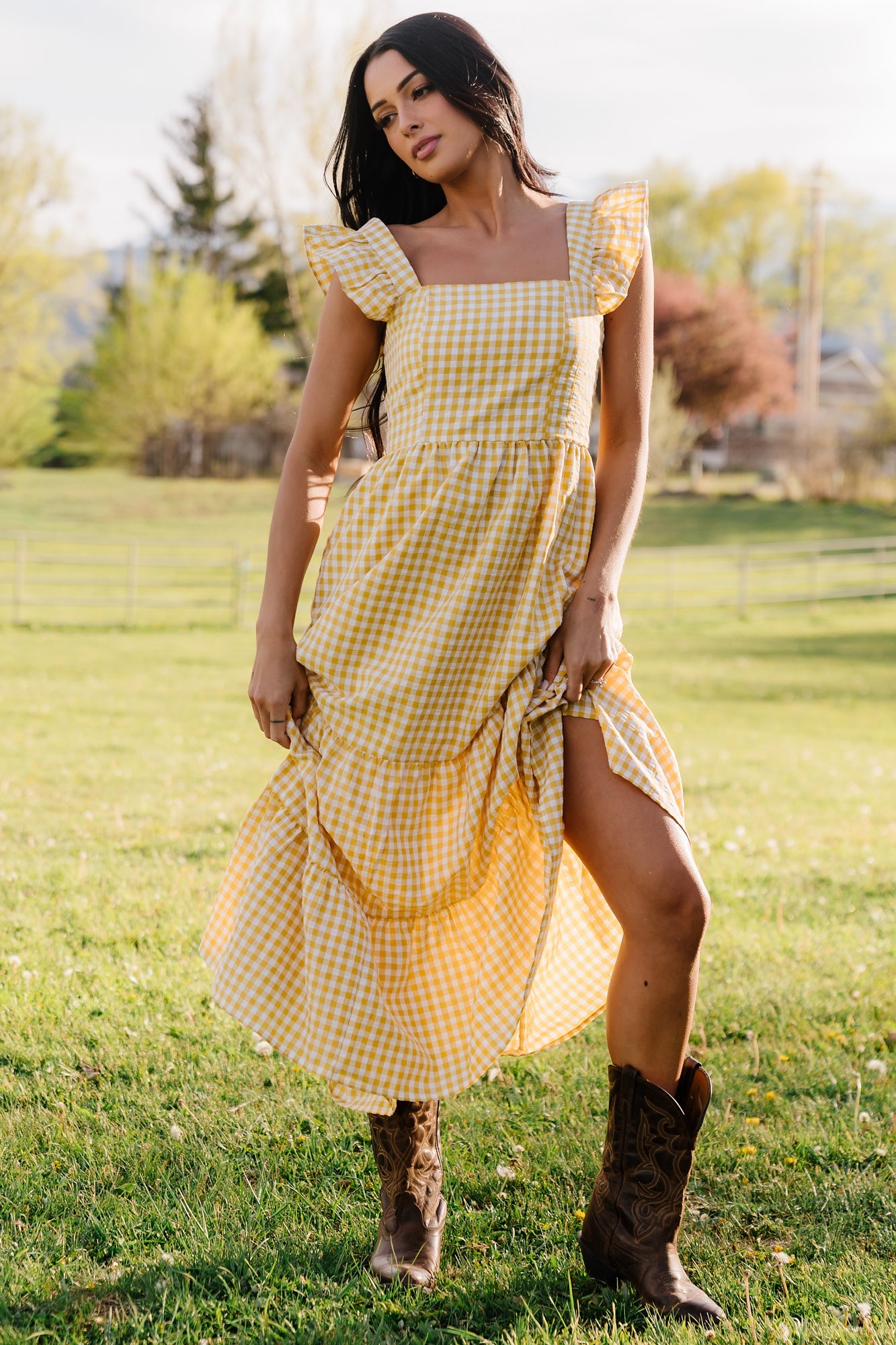 Baltic Born - Campbell Gingham Maxi Dress