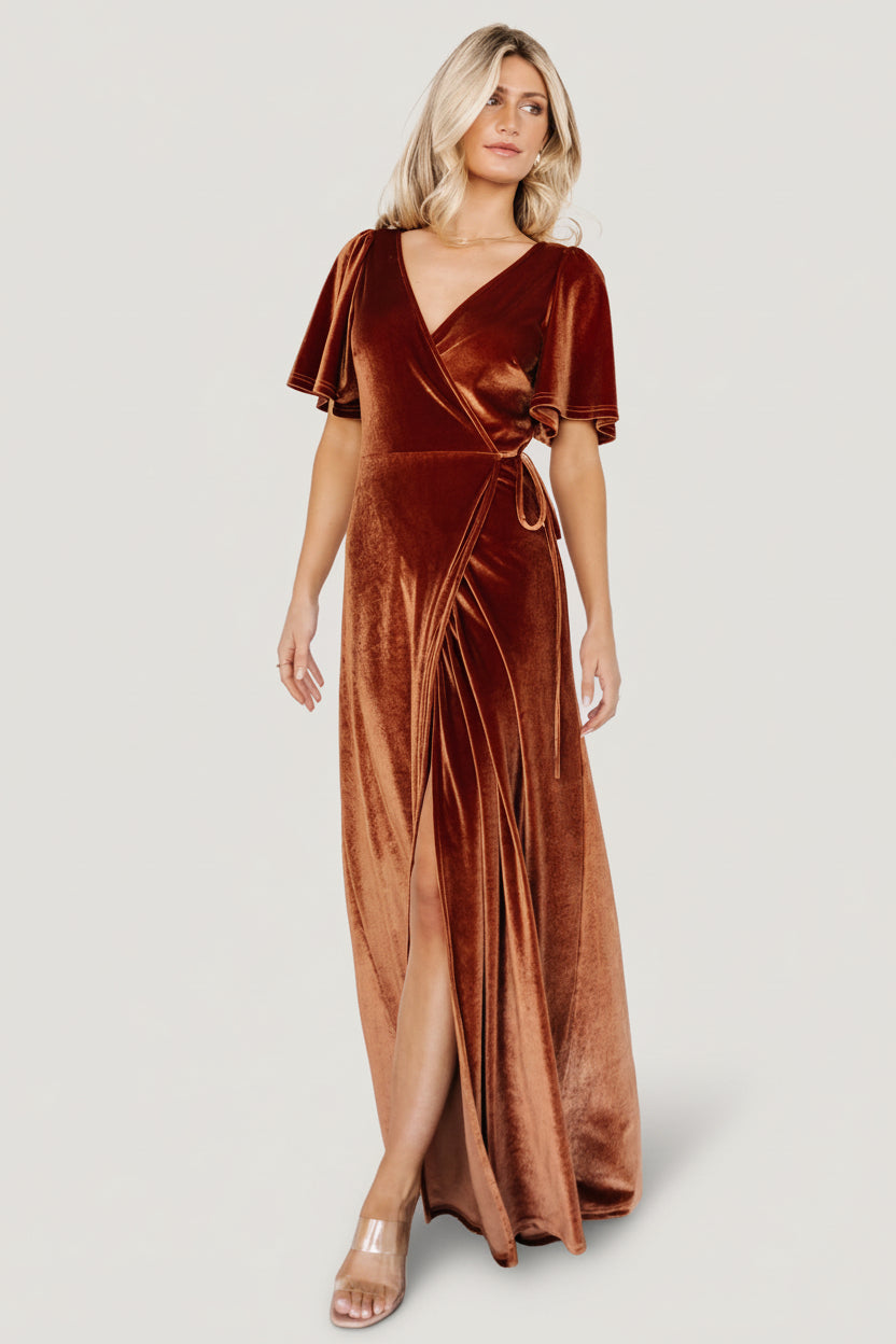 Baltic Born - Meghan Velvet Wrap Maxi Dress