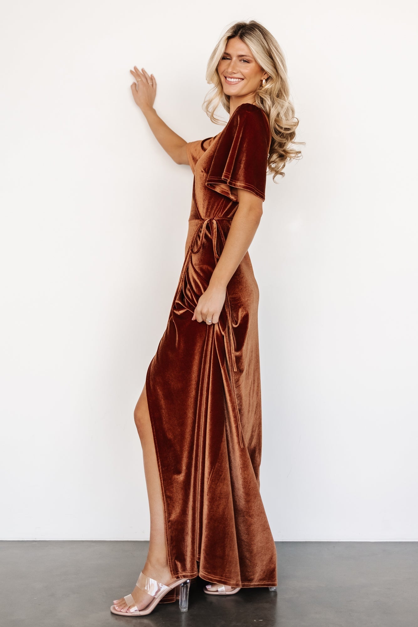 Baltic Born - Meghan Velvet Wrap Maxi Dress