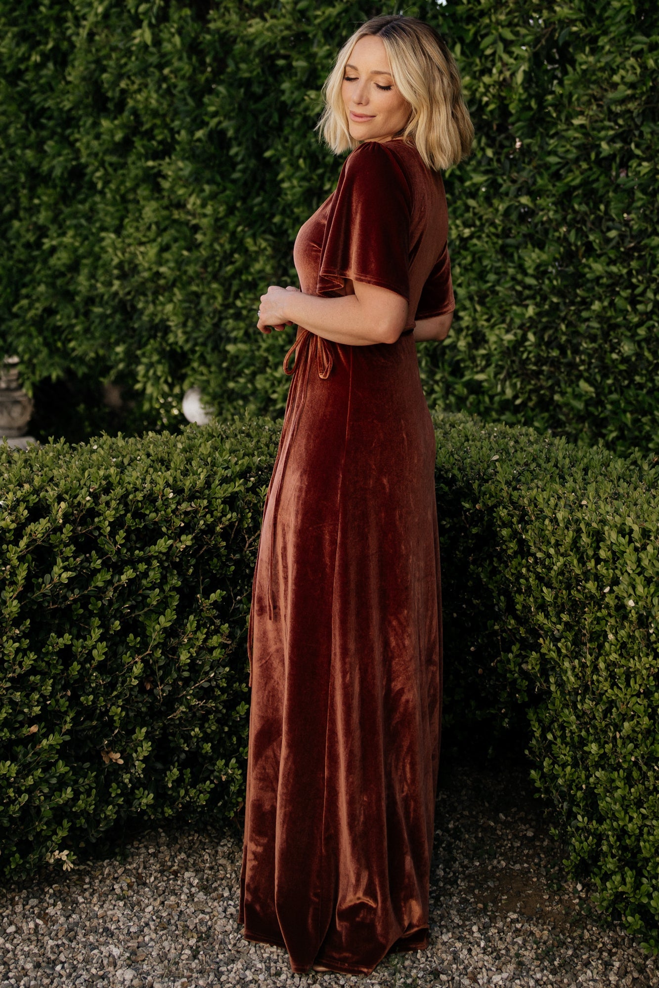 Baltic Born - Meghan Velvet Wrap Maxi Dress