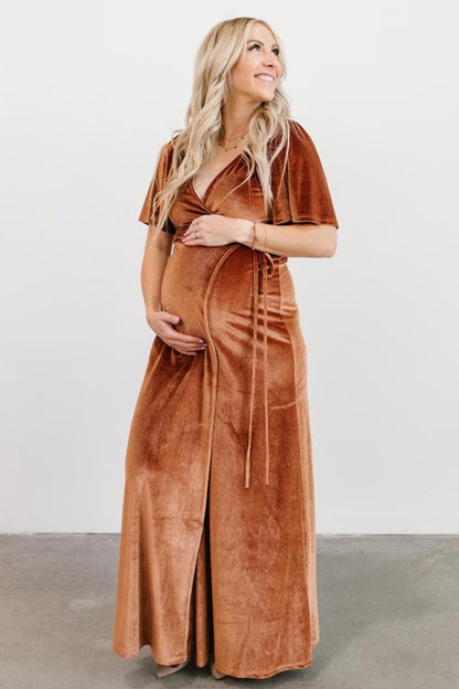 Baltic Born - Meghan Velvet Wrap Maxi Dress