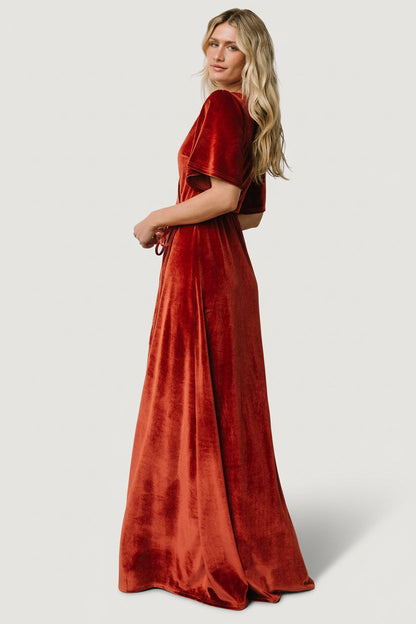 Baltic Born - Meghan Velvet Wrap Maxi Dress