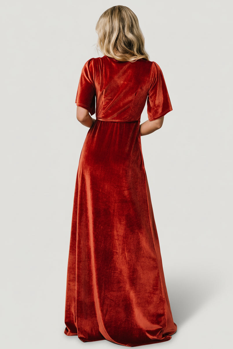Baltic Born - Meghan Velvet Wrap Maxi Dress