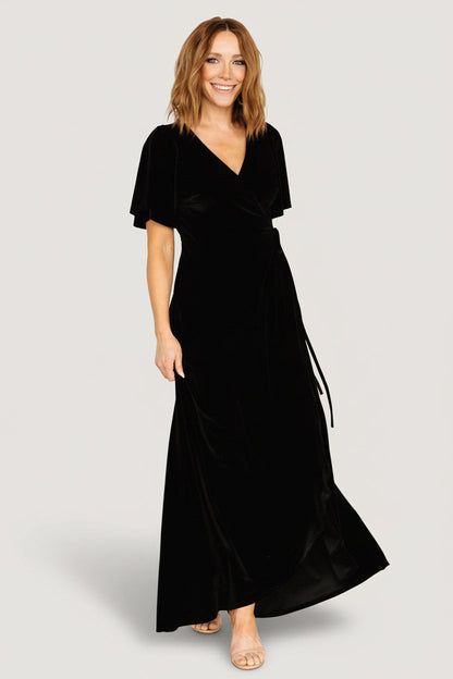 Baltic Born - Katelyn Velvet Maxi Wrap Dress