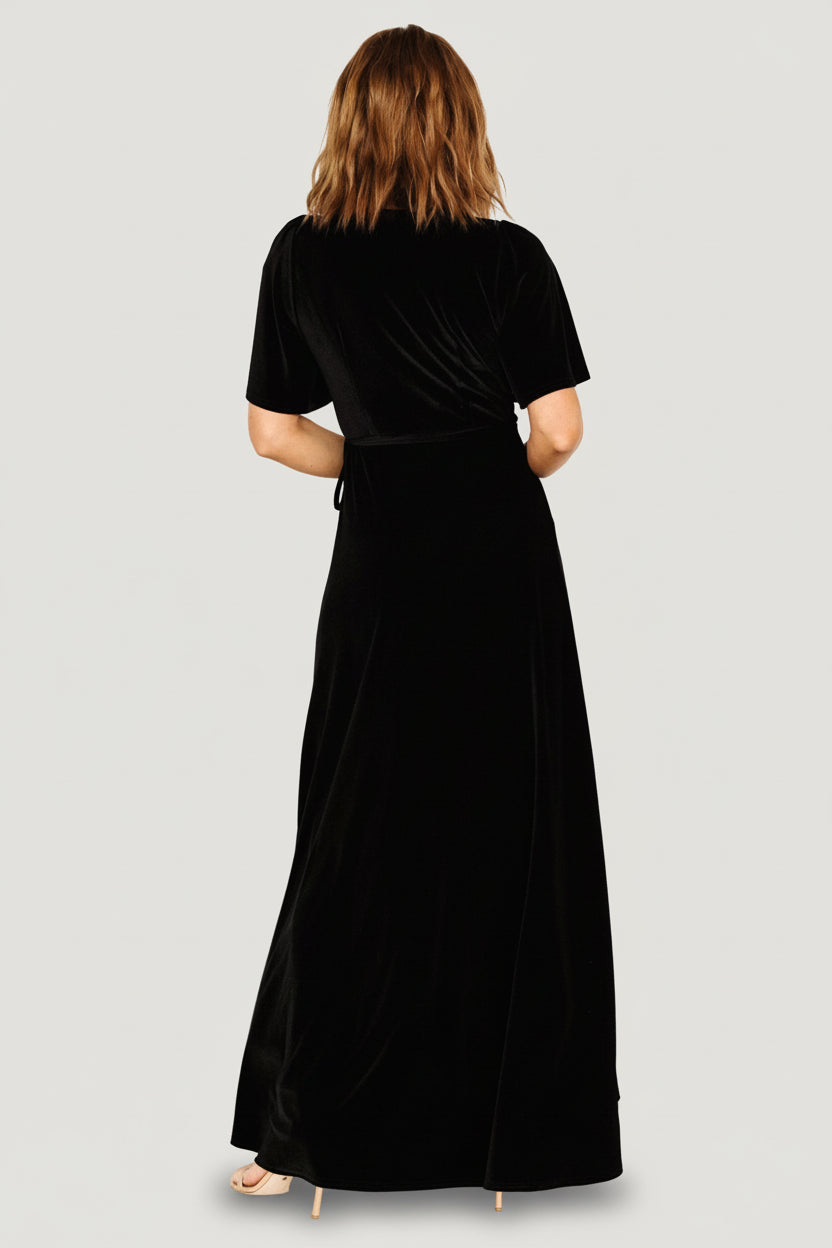 Baltic Born - Katelyn Velvet Maxi Wrap Dress
