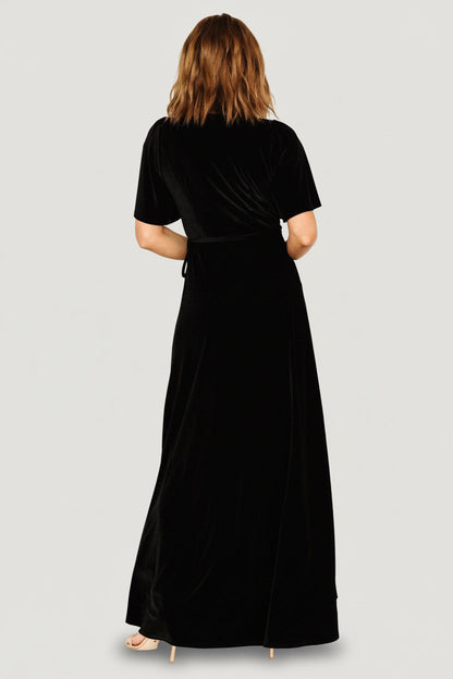 Baltic Born - Katelyn Velvet Maxi Wrap Dress