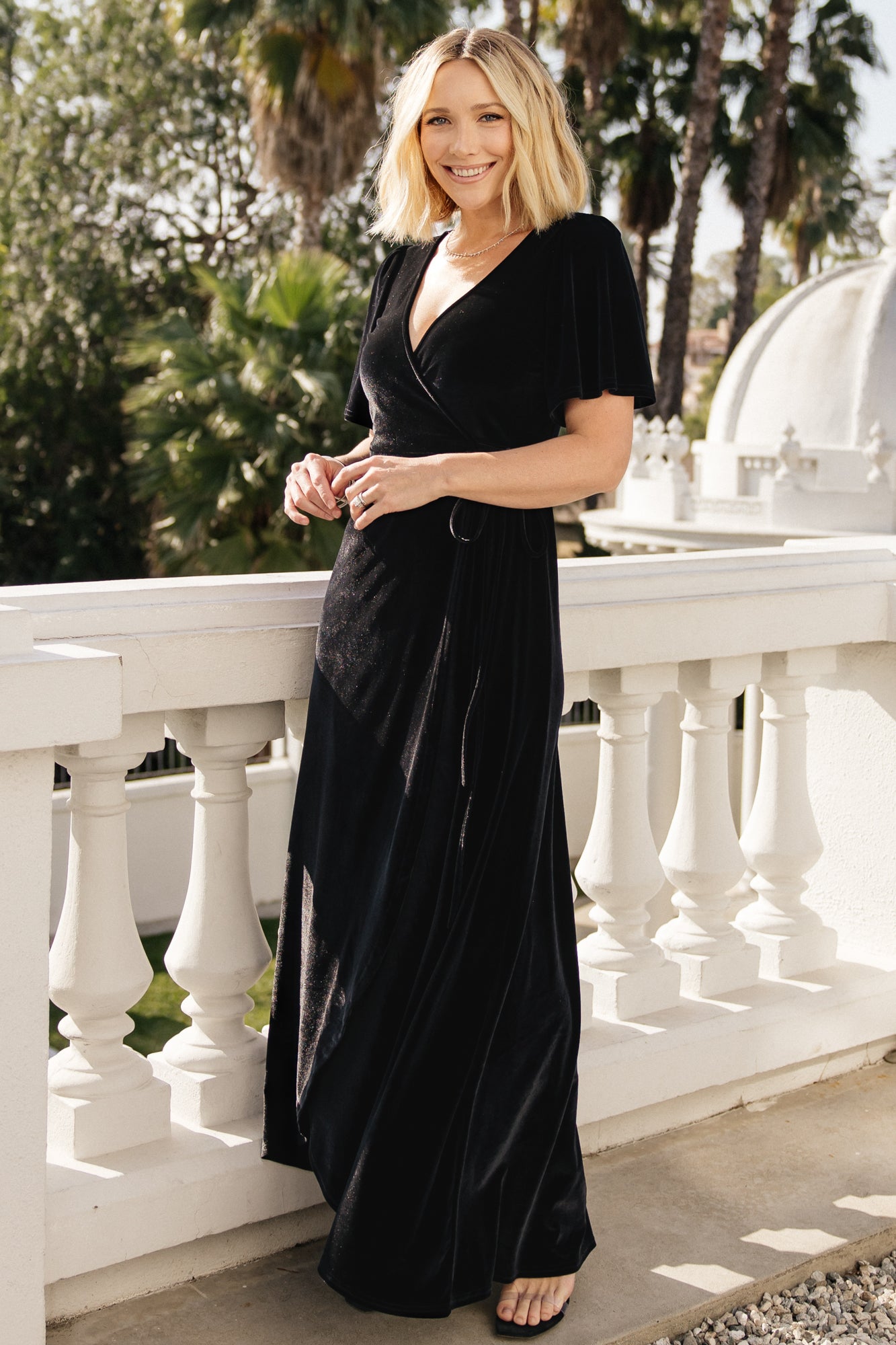 Baltic Born - Katelyn Velvet Maxi Wrap Dress