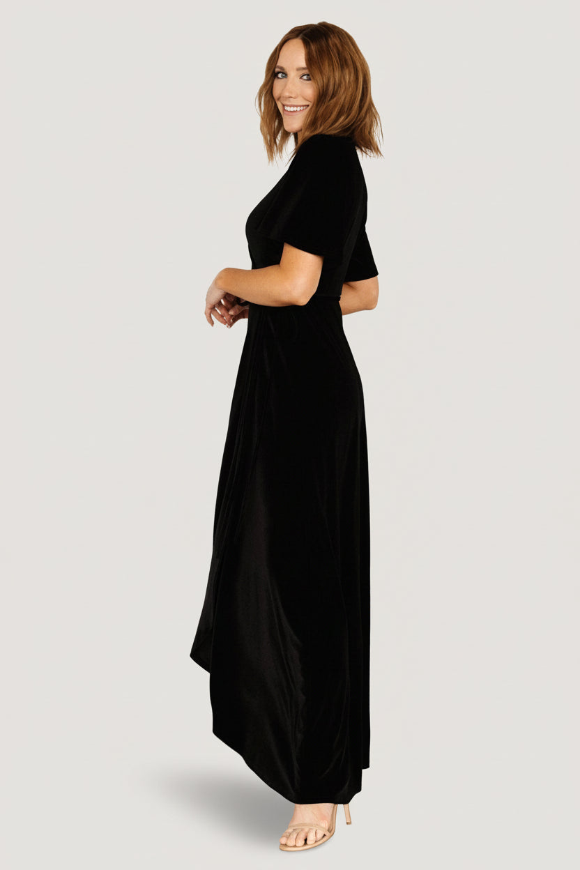 Baltic Born - Katelyn Velvet Maxi Wrap Dress
