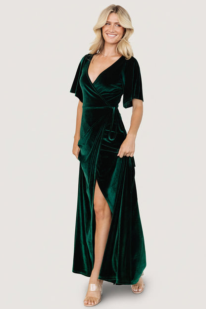 Baltic Born - Meghan Velvet Wrap Maxi Dress