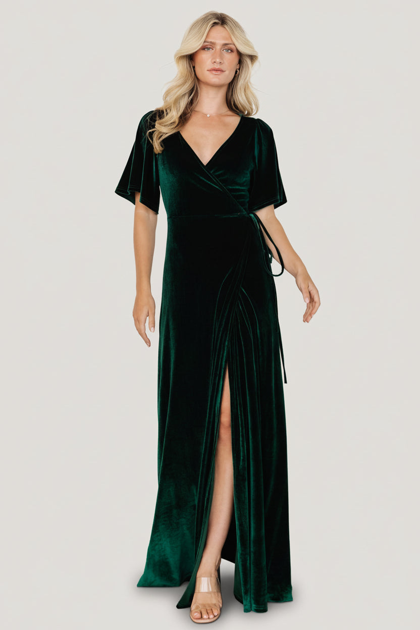 Baltic Born - Meghan Velvet Wrap Maxi Dress