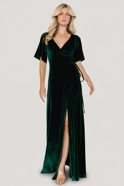 Baltic Born - Meghan Velvet Wrap Maxi Dress