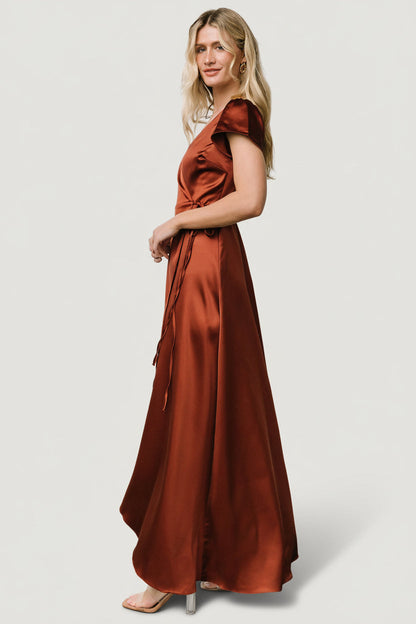 Baltic Born - Krystal Satin Wrap Gown
