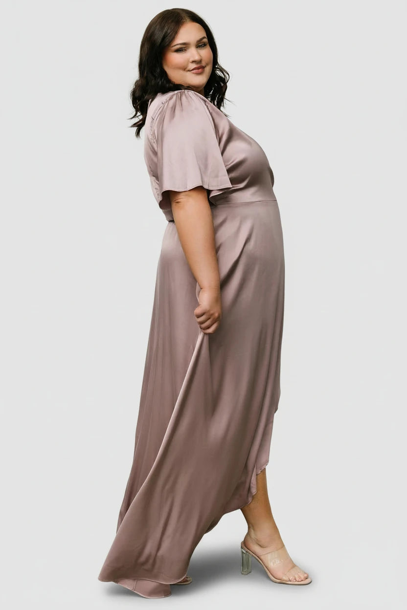 Baltic Born - Vara Satin Maxi Wrap Dress