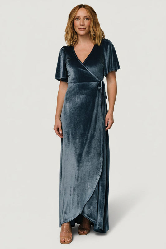 Baltic Born - Katelyn Velvet Maxi Wrap Dress