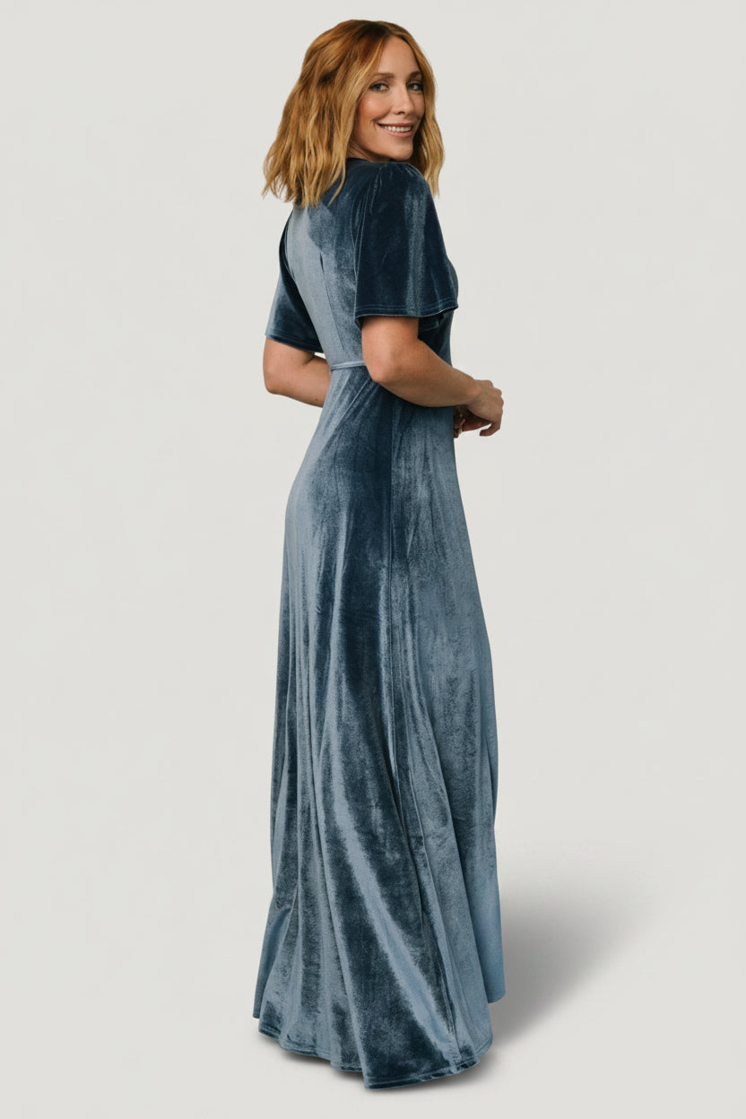 Baltic Born - Katelyn Velvet Maxi Wrap Dress