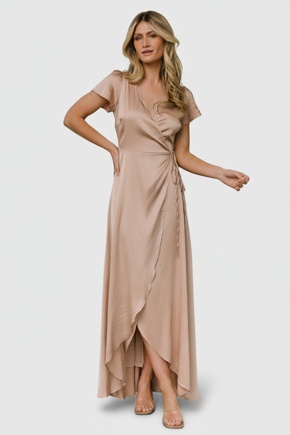 Baltic Born - Krystal Satin Wrap Gown