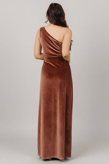 Baltic Born - Tatiana Velvet One Shoulder Maxi Dress