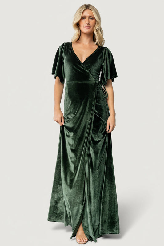 Baltic Born - Meghan Velvet Wrap Maxi Dress