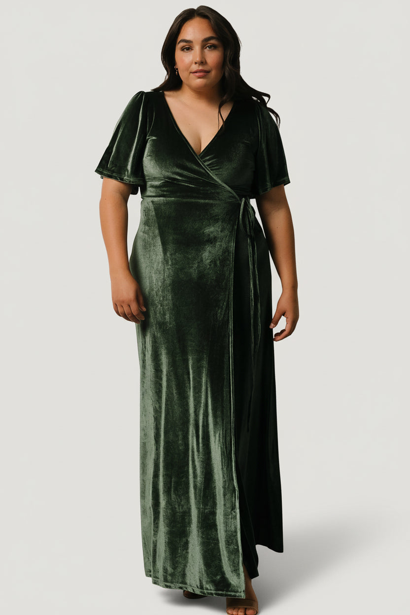 Baltic Born - Meghan Velvet Wrap Maxi Dress